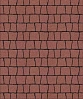 Тротуарная плитка Абрис, гранит, красный/коричневый/черый, 60 мм